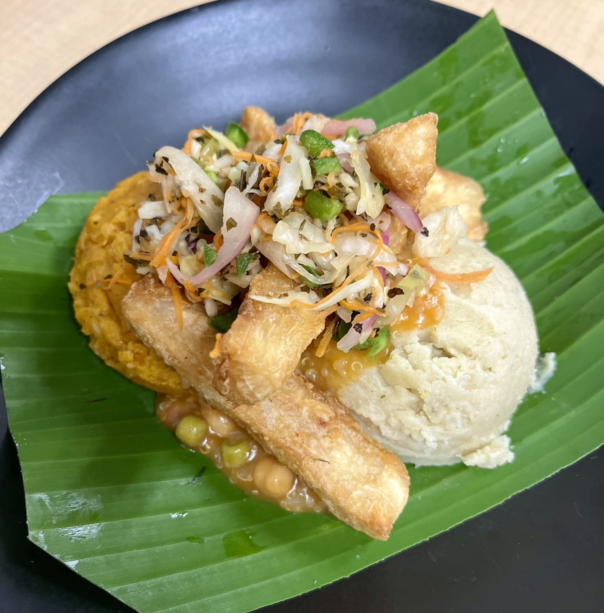Deconstructed Honduran tamale