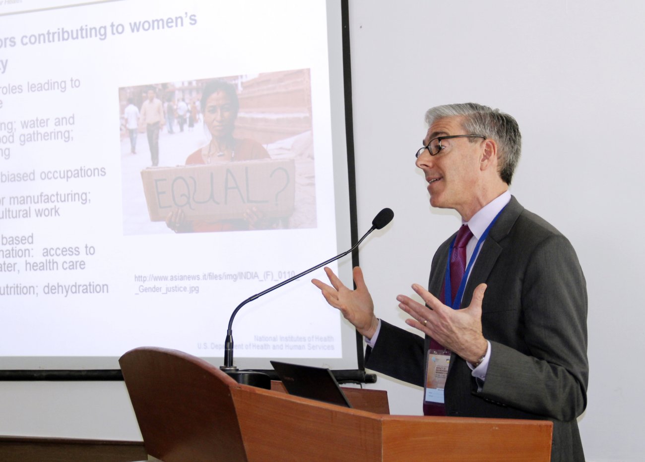 John Balbus speaks in India